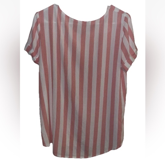 Soft Surroundings Womens Pink Striped Cabana Beachy Shirt Lightweight Size M EUC - Picture 6 of 6